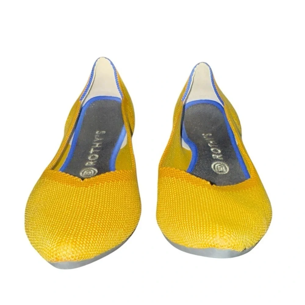 Rothy’s The Point Retired Marigold Yellow Flats Size 10